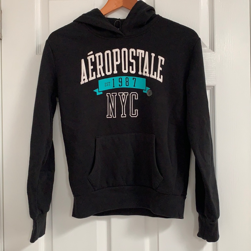 Aeropostale Black Hoodie Sweatshirt NWOT